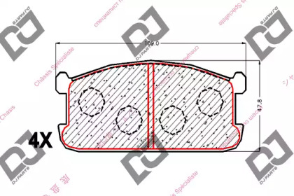 Комплект тормозных колодок DJ PARTS BP1779